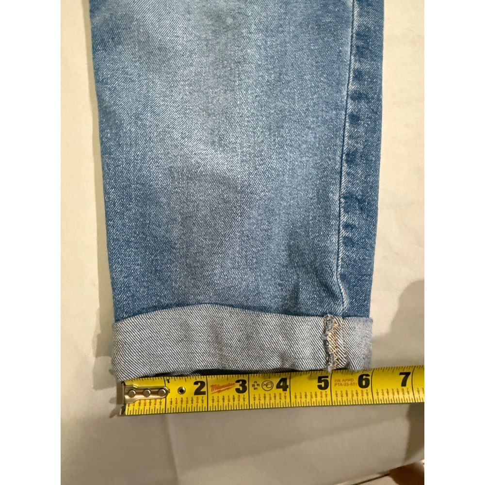 Levi Signature Heritage Boyfriend Jeans Womens 12 W31 Blue Stretch Cuffed - Picture 11 of 11